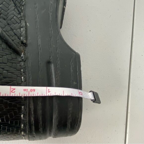 Dansko Women's Medical Professional Clog Black Woven Leather Faux Snake Shoe 42 - Picture 12 of 16